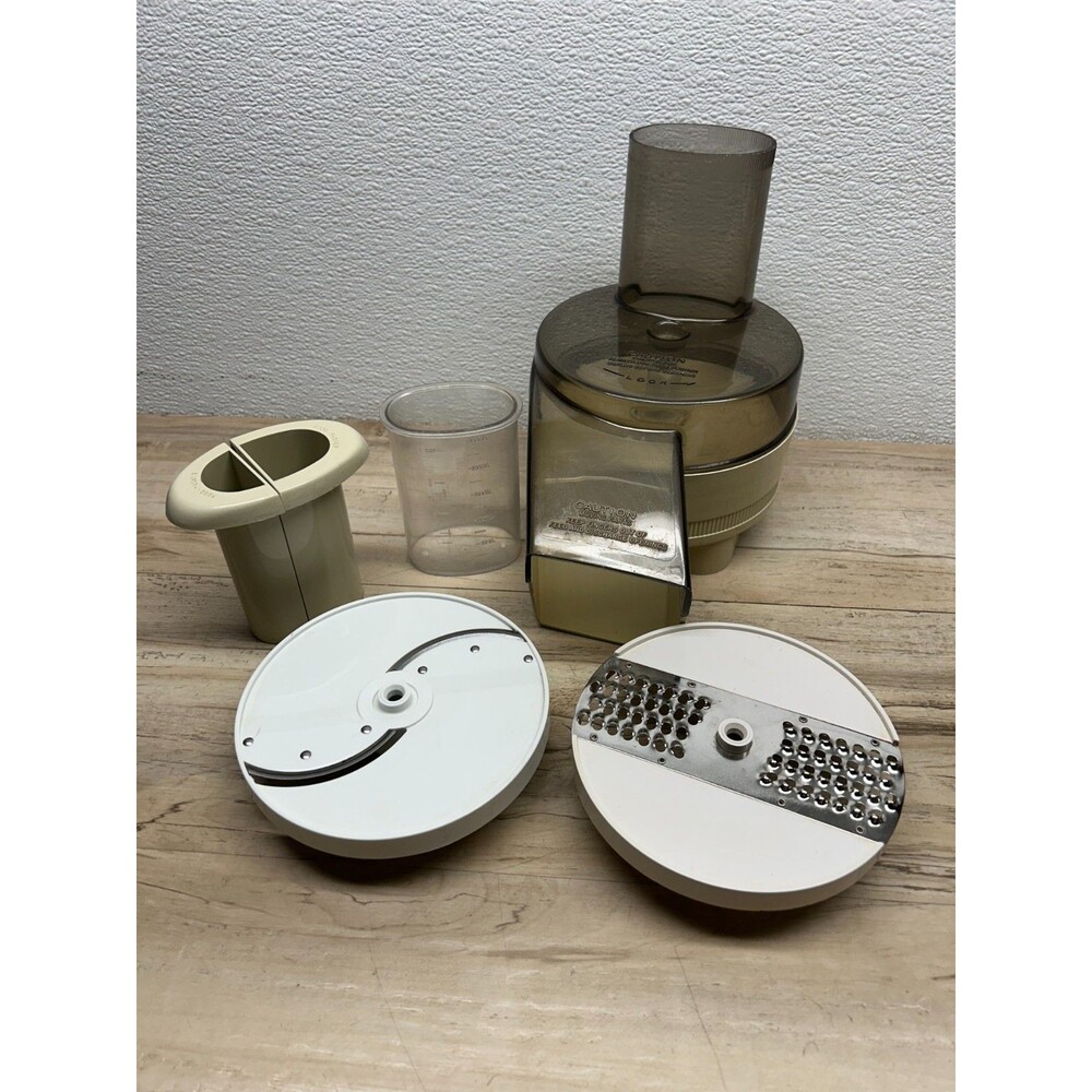 1980s Oster Regency Kitchen Center Food Processor Attachment With 2 Shred Blades